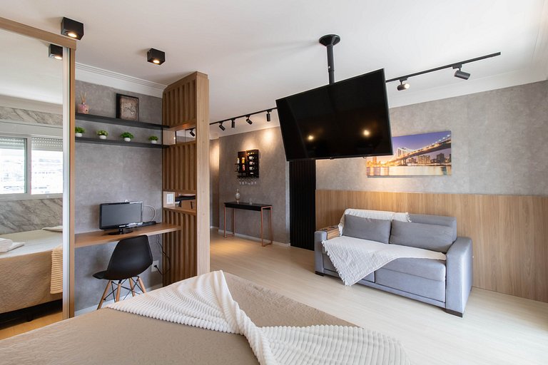 Apartamento completo com vaga, a 9 km do Aeroporto, próximo