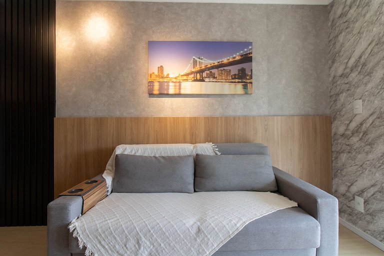 Apartamento completo com vaga, a 9 km do Aeroporto, próximo