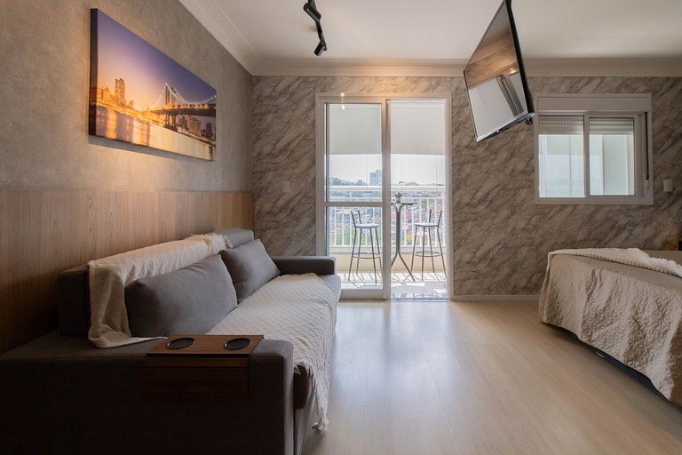 Apartamento completo com vaga, a 9 km do Aeroporto, próximo