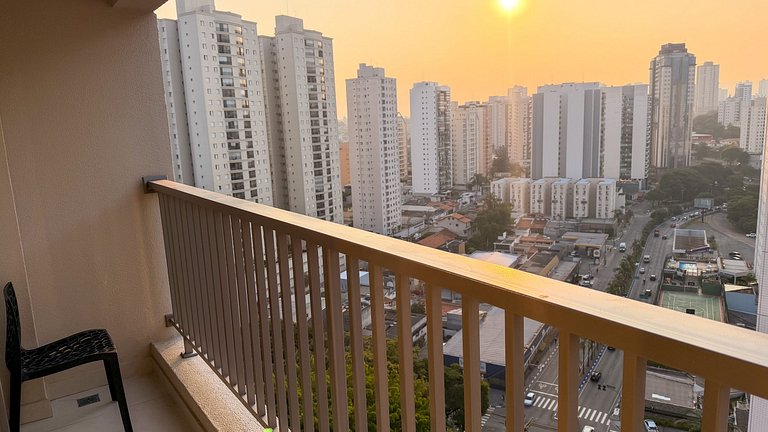 GRU_1701- Studio premium c/ Vista da Cidade / piscina