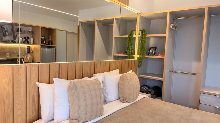 GRU_1701- Studio premium c/ Vista da Cidade / piscina