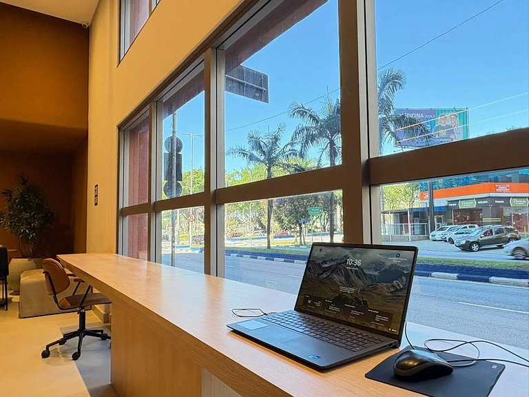 GRU_707 - Studio com varanda e vista para a cidade